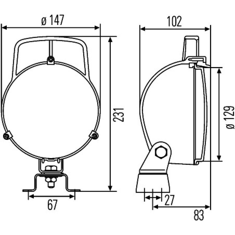 Projecteur de travail HELLA 1G3 996 001-391 - Visuel 2