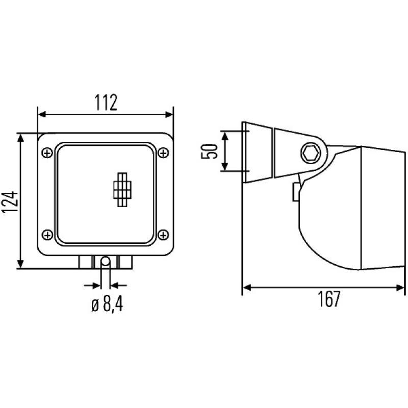 Projecteur de travail HELLA 1GA 996 083-011 - Visuel 2