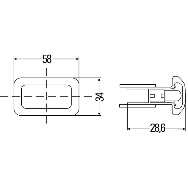Feu clignotant supplémentaire HELLA 2BM 003 647-021 - Visuel 2