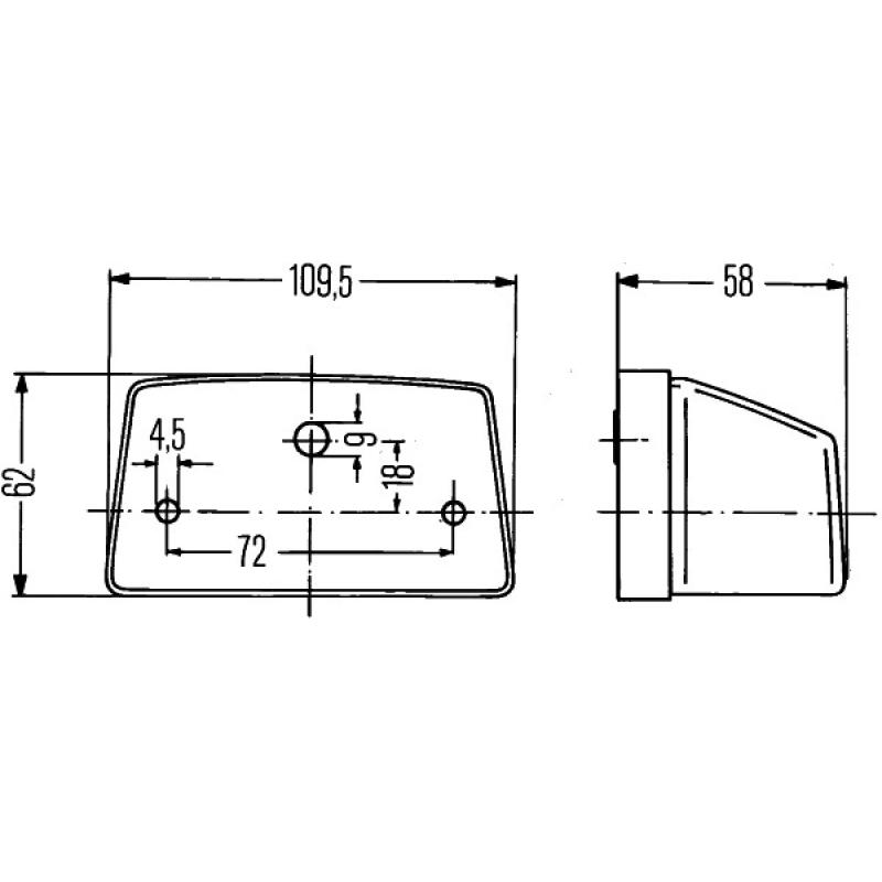 Feu éclaireur de plaque HELLA 2KA 003 389-211 - Visuel 2