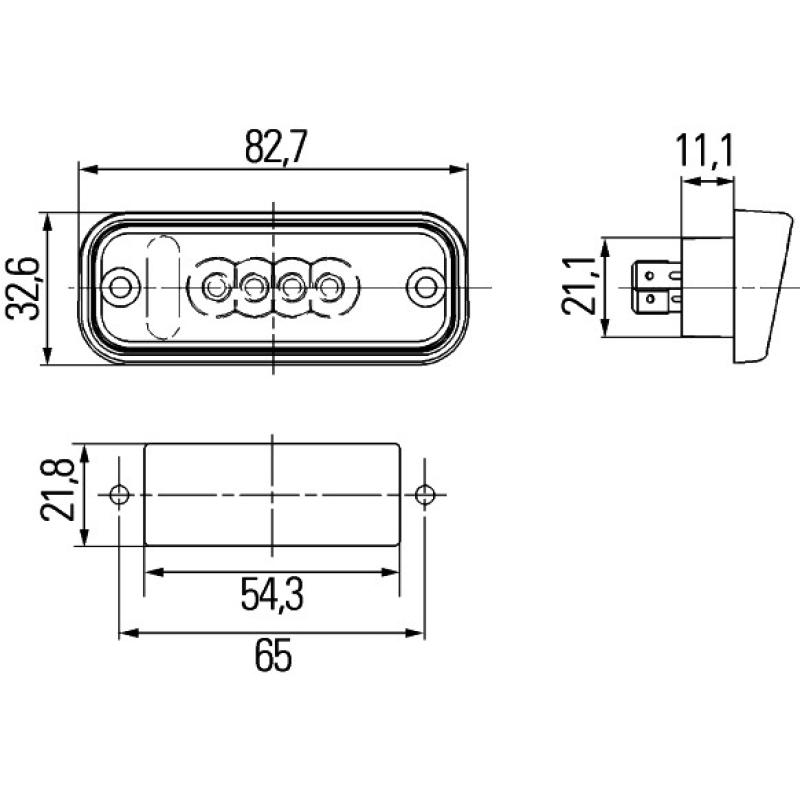 Feu éclaireur de plaque HELLA 2KA 010 278-011 - Visuel 2