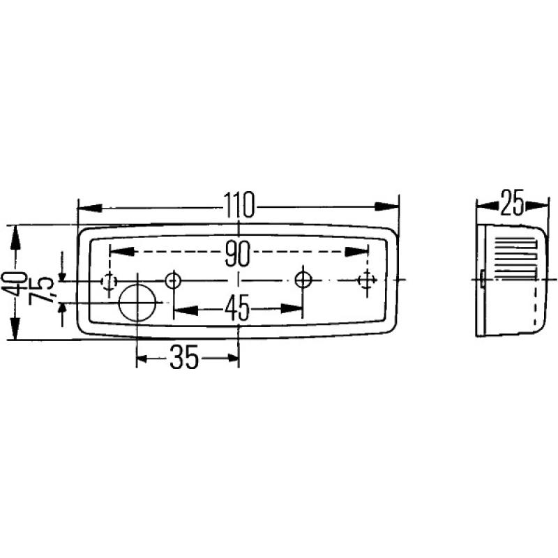 Feu latéral HELLA 2PS 006 717-031 - Visuel 1
