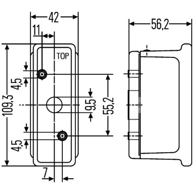Feu d'encombrement HELLA 2XS 007 841-011 - Visuel 2