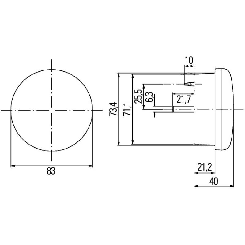Feu de recul HELLA 2ZR 959 010-507 - Visuel 1