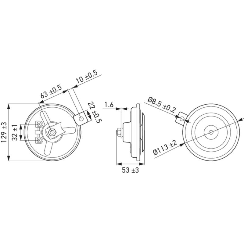 Avertisseur sonore HELLA 3BA 002 768-082 - Visuel 1