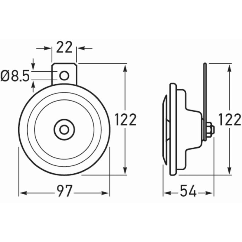Avertisseur sonore HELLA 3BA 002 768-382 - Visuel 1