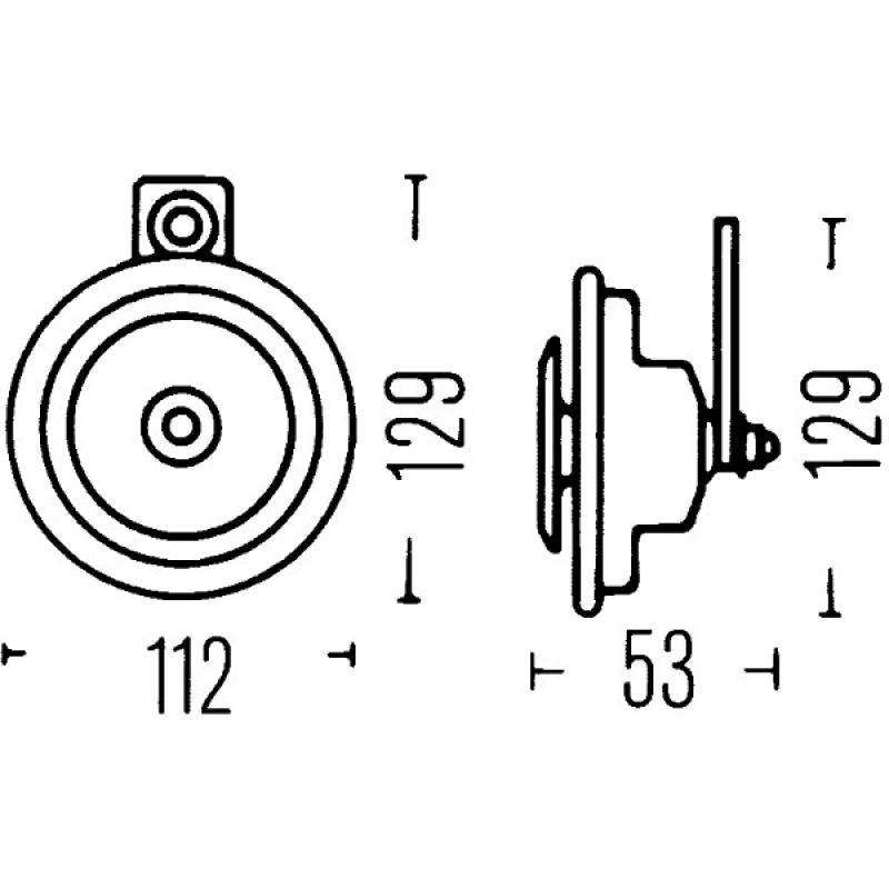 Avertisseur sonore HELLA 3BA 002 768-437 - Visuel 1