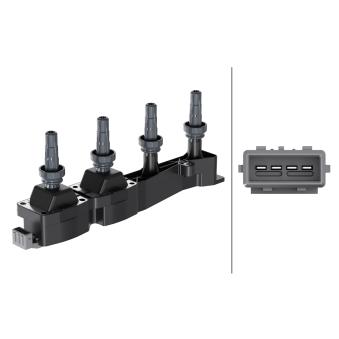 Bobine d'allumage HELLA 5DA 193 175-731 pour CITROEN C2 1.6 VTS - 122cv
