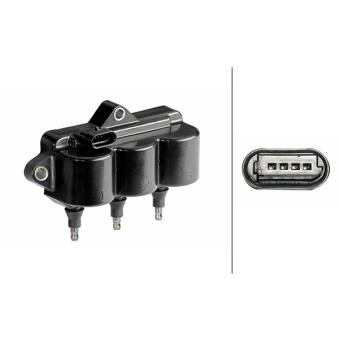 Bobine d'allumage HELLA 5DA 358 168-661 pour CHEVROLET SPARK 0.8 - 50cv