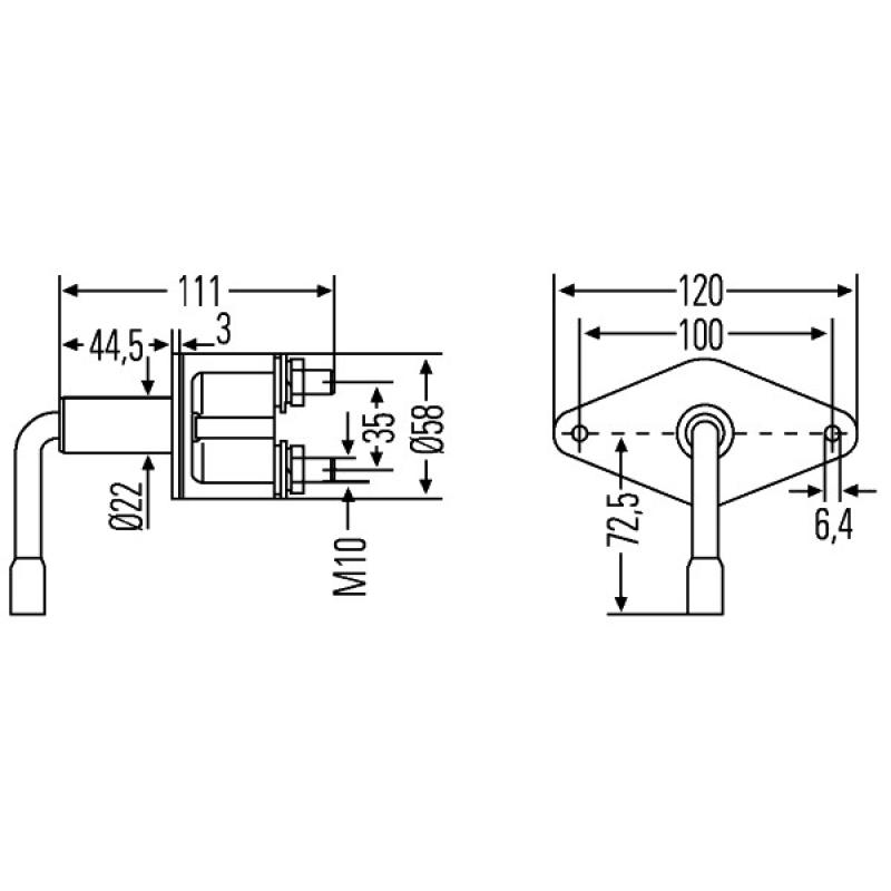 Interrupteur principal, batterie HELLA 6EK 001 559-001 - Visuel 1