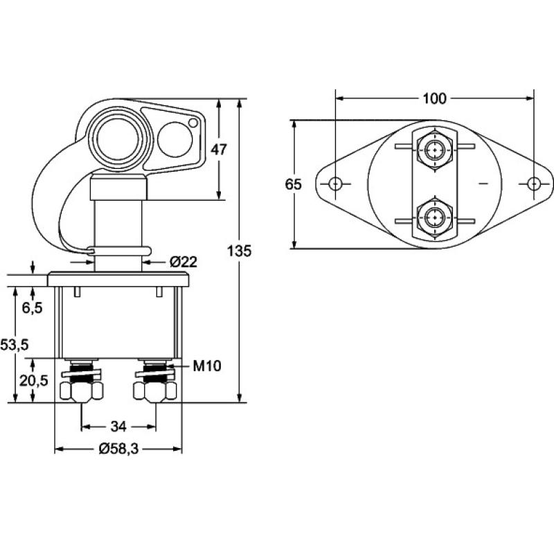 Interrupteur principal, batterie HELLA 6EK 002 843-111 - Visuel 1