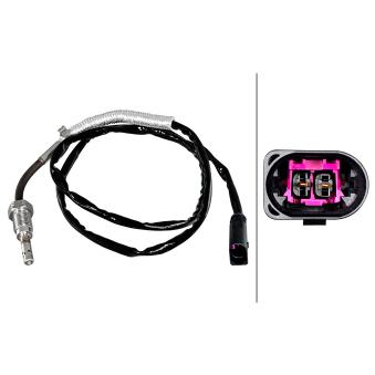 Capteur, température des gaz HELLA 6PT 358 226-371 pour AUDI A4 2.0 TDI - 150cv