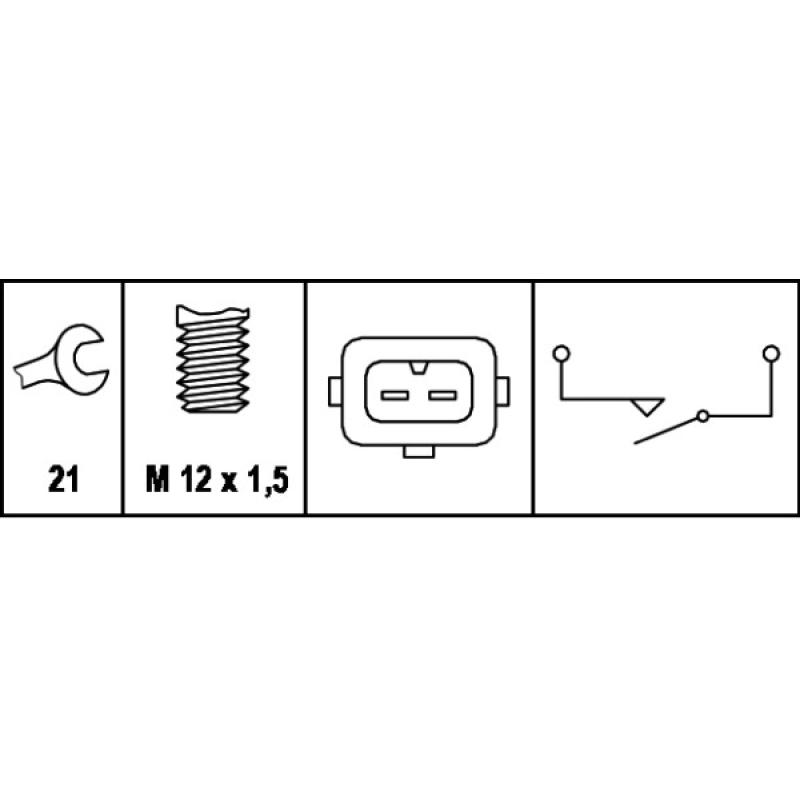Contacteur, feu de recul HELLA 6ZF 007 673-001 - Visuel 1