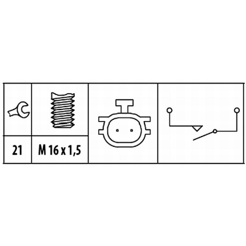 Contacteur, feu de recul HELLA 6ZF 181 612-061 - Visuel 1