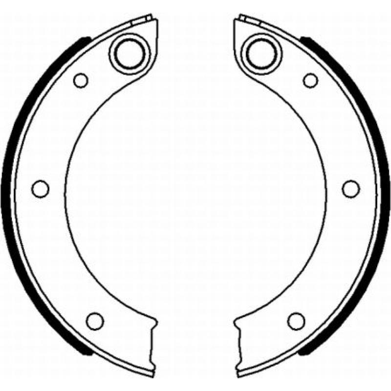 Jeu de mâchoires de frein, frein de stationnement HELLA 8DA 355 050-151 - Visuel 1