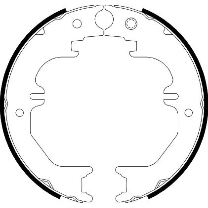 Jeu de mâchoires de frein, frein de stationnement HELLA 8DA 355 050-721 - Visuel 1