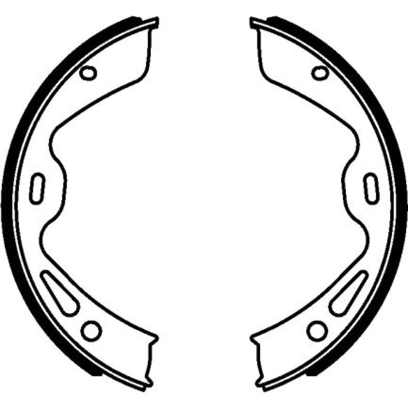 Jeu de mâchoires de frein, frein de stationnement HELLA 8DA 355 050-961 - Visuel 1