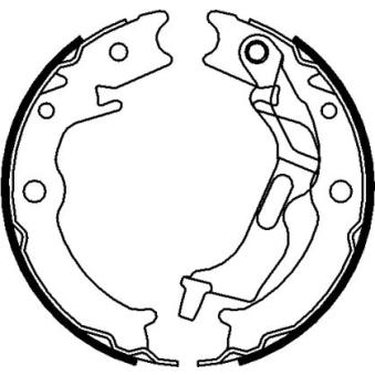 Jeu de mâchoires de frein, frein de stationnement HELLA OEM 96496764