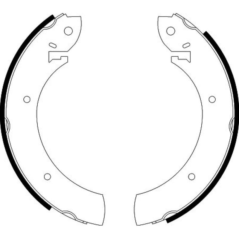 Jeu de mâchoires de frein HELLA 8DB 355 000-551 - Visuel 1