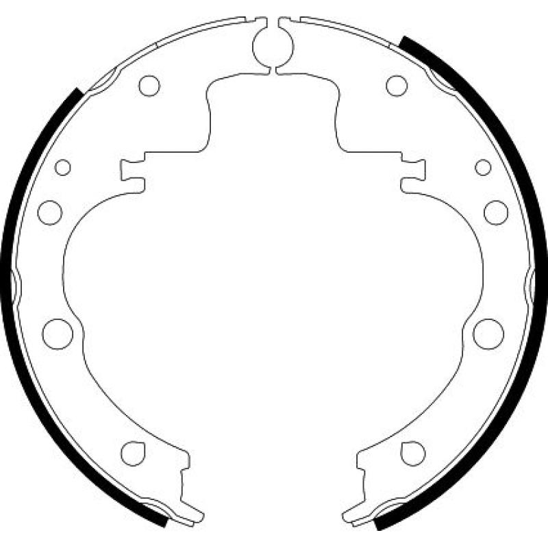 Jeu de mâchoires de frein HELLA 8DB 355 000-721 - Visuel 1