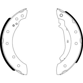 Jeu de mâchoires de frein HELLA [8DB 355 001-571]