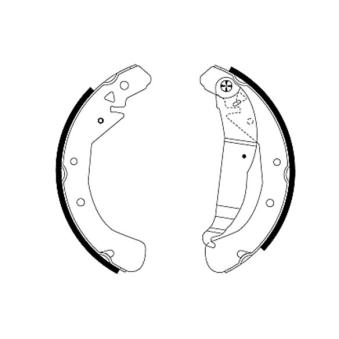 Jeu de mâchoires de frein HELLA OEM 90512792