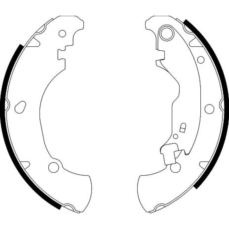 Jeu de mâchoires de frein HELLA 8DB 355 001-851 - Visuel 1