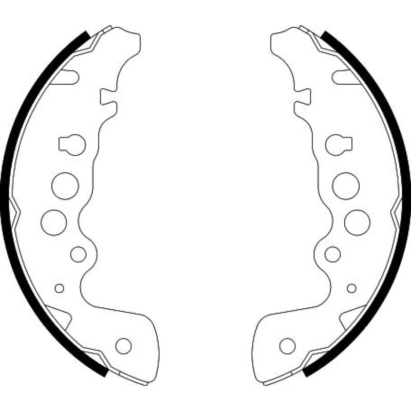 Jeu de mâchoires de frein HELLA 8DB 355 001-921 - Visuel 1