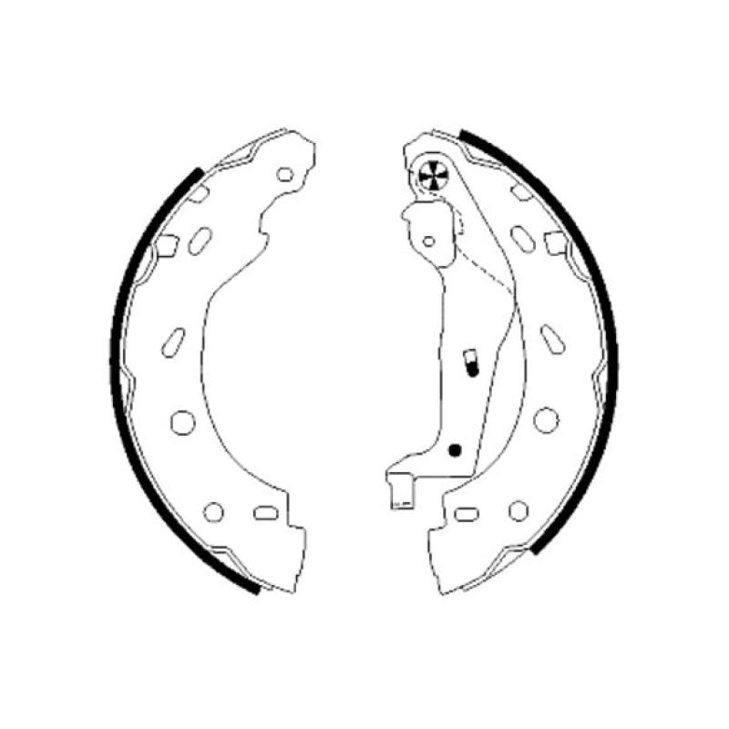 Jeu de mâchoires de frein HELLA 8DB 355 002-421 - Visuel 1
