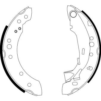 Jeu de mâchoires de frein HELLA 8DB 355 002-601 pour CITROEN C3 1.6 16V - 110cv