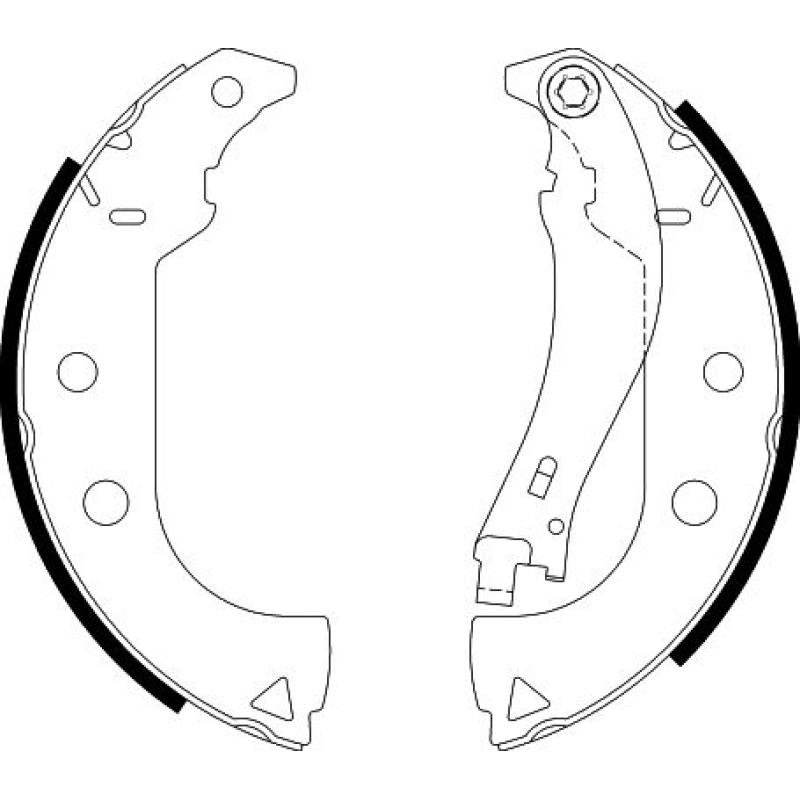 Jeu de mâchoires de frein HELLA 8DB 355 002-911 - Visuel 1