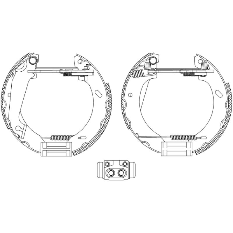 Kit de freins arrière (prémontés) HELLA 8DB 355 004-031 - Visuel 1
