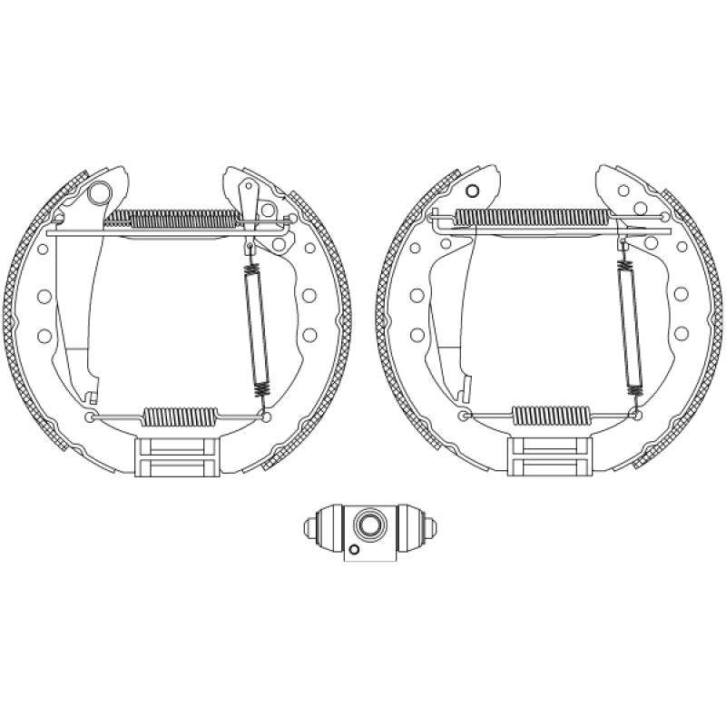 Kit de freins arrière (prémontés) HELLA 8DB 355 005-201 - Visuel 1