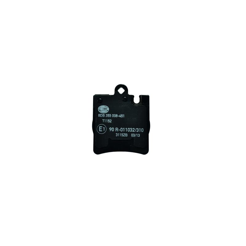 Jeu de 4 plaquettes de frein arrière HELLA 8DB 355 008-451 - Visuel 1