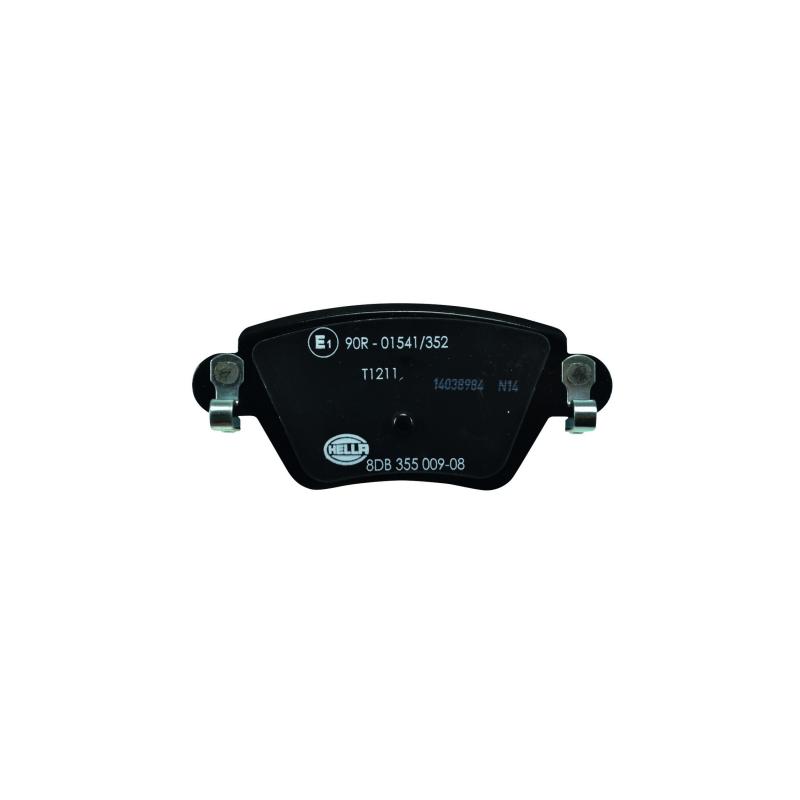 Jeu de 4 plaquettes de frein arrière HELLA 8DB 355 009-081 - Visuel 1
