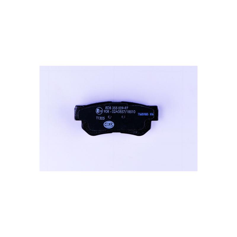 Jeu de 4 plaquettes de frein arrière HELLA 8DB 355 009-971 - Visuel 1