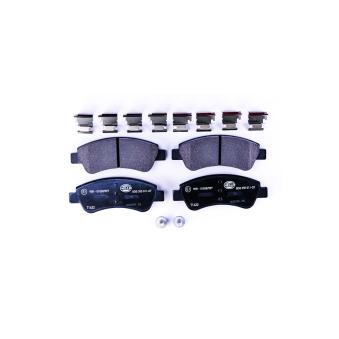 Jeu de 4 plaquettes de frein avant HELLA OEM 1617292380