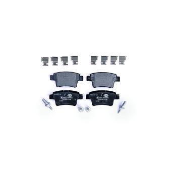 Jeu de 4 plaquettes de frein arrière HELLA OEM 1611141080 Jeu de 4 plaquettes de frein arrière HELLA OEM 1611141080