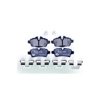 Jeu de 4 plaquettes de frein arrière HELLA OEM 101120059