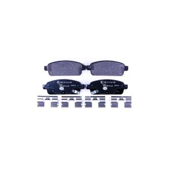 Jeu de 4 plaquettes de frein arrière HELLA 8DB 355 015-221 pour AUDI TT 1.6 CDTi - 110cv