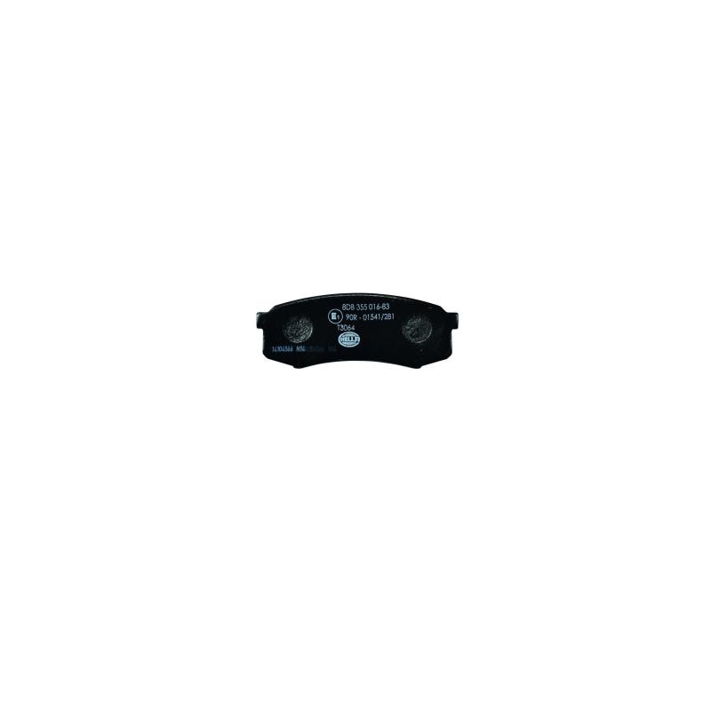 Jeu de 4 plaquettes de frein arrière HELLA 8DB 355 016-831 - Visuel 1
