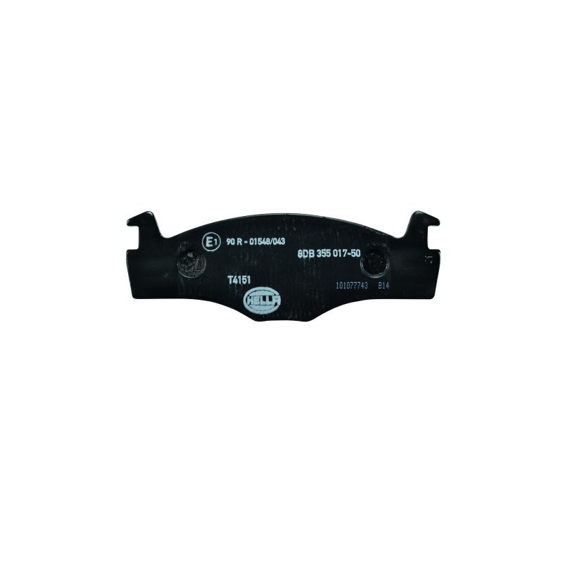 Jeu de 4 plaquettes de frein avant HELLA 8DB 355 017-501 - Visuel 1