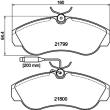 HELLA 8DB 355 018-151 - Jeu de 4 plaquettes de frein avant