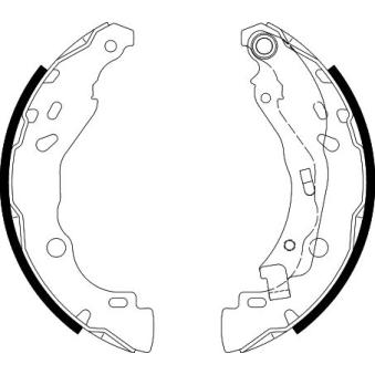 Jeu de mâchoires de frein HELLA 8DB 355 020-081