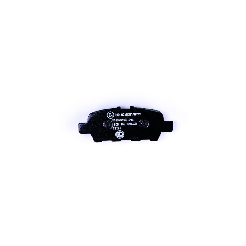 Jeu de 4 plaquettes de frein arrière HELLA 8DB 355 020-401 - Visuel 1