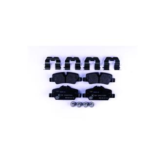 Jeu de 4 plaquettes de frein arrière HELLA 8DB 355 021-481 pour FORD TRANSIT CUSTOM Cooper D - 116cv