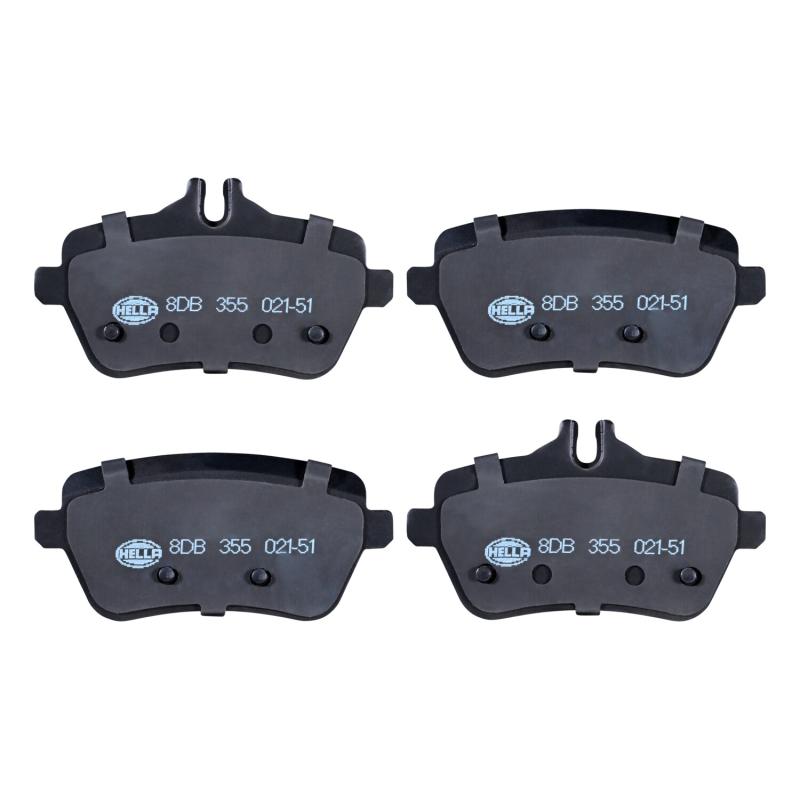 Jeu de 4 plaquettes de frein arrière HELLA 8DB 355 021-511 - Visuel 1