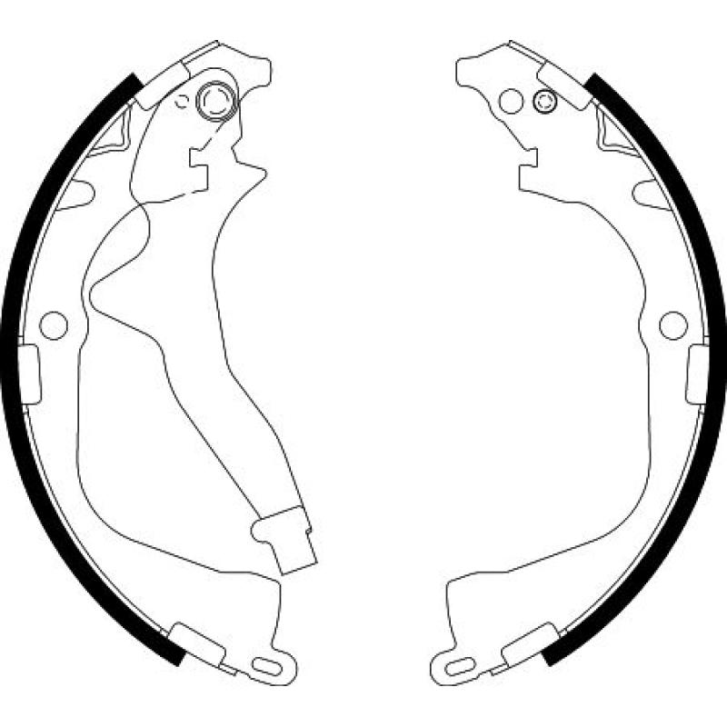 Jeu de mâchoires de frein HELLA 8DB 355 022-061 - Visuel 1