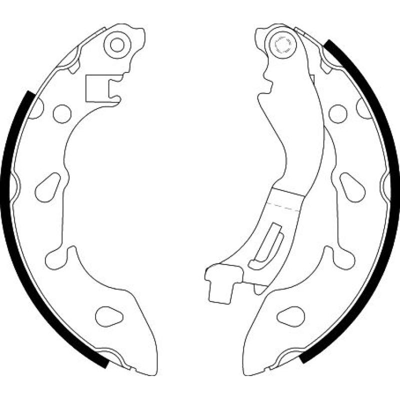 Jeu de mâchoires de frein HELLA 8DB 355 022-211 - Visuel 1