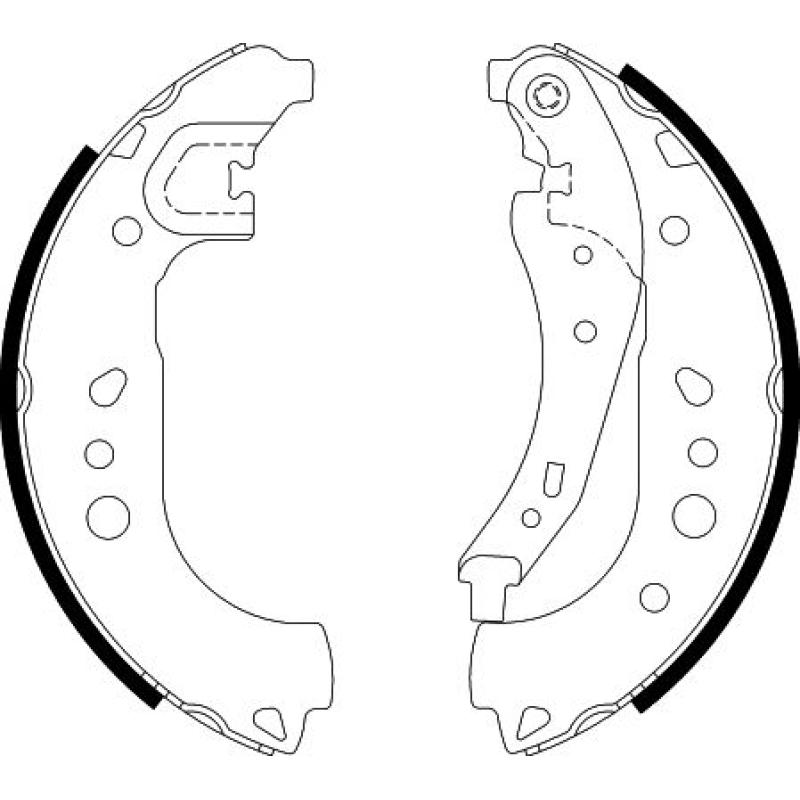 Jeu de mâchoires de frein HELLA 8DB 355 022-281 - Visuel 1